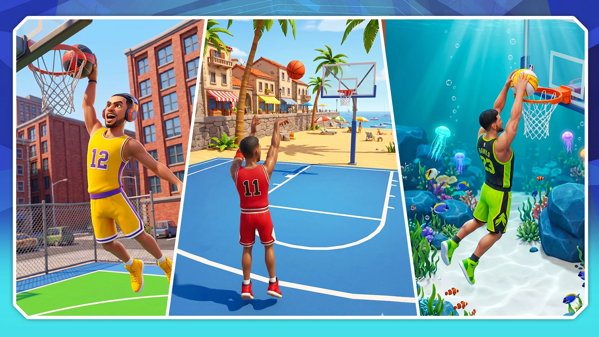 Tap Basketball Dunk Flip Hoop screenshot